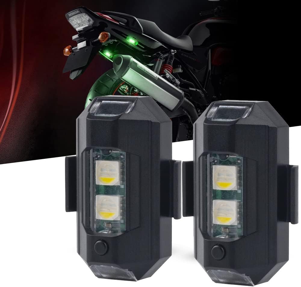 1797 Luces estroboscópicas LED para aviones, drones, motocicletas, bicicletas, coches eléctricos, intermitentes, 7 colores, carga USB, para