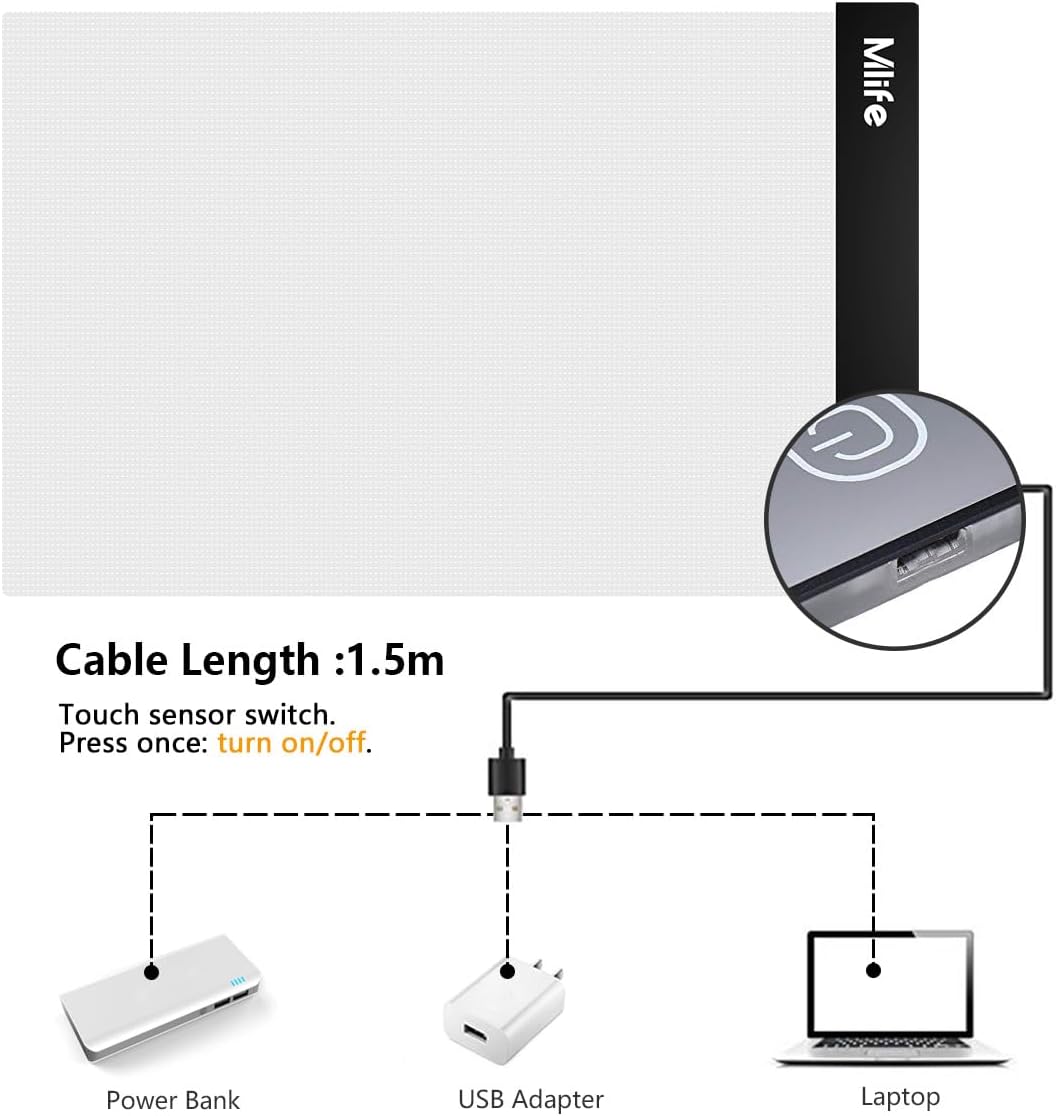 Almohadilla de luz LED B4  Caja de luz de arte de diamante mejorada, tablero de luz de seguimiento regulable, boceto, animación, caja de luz de