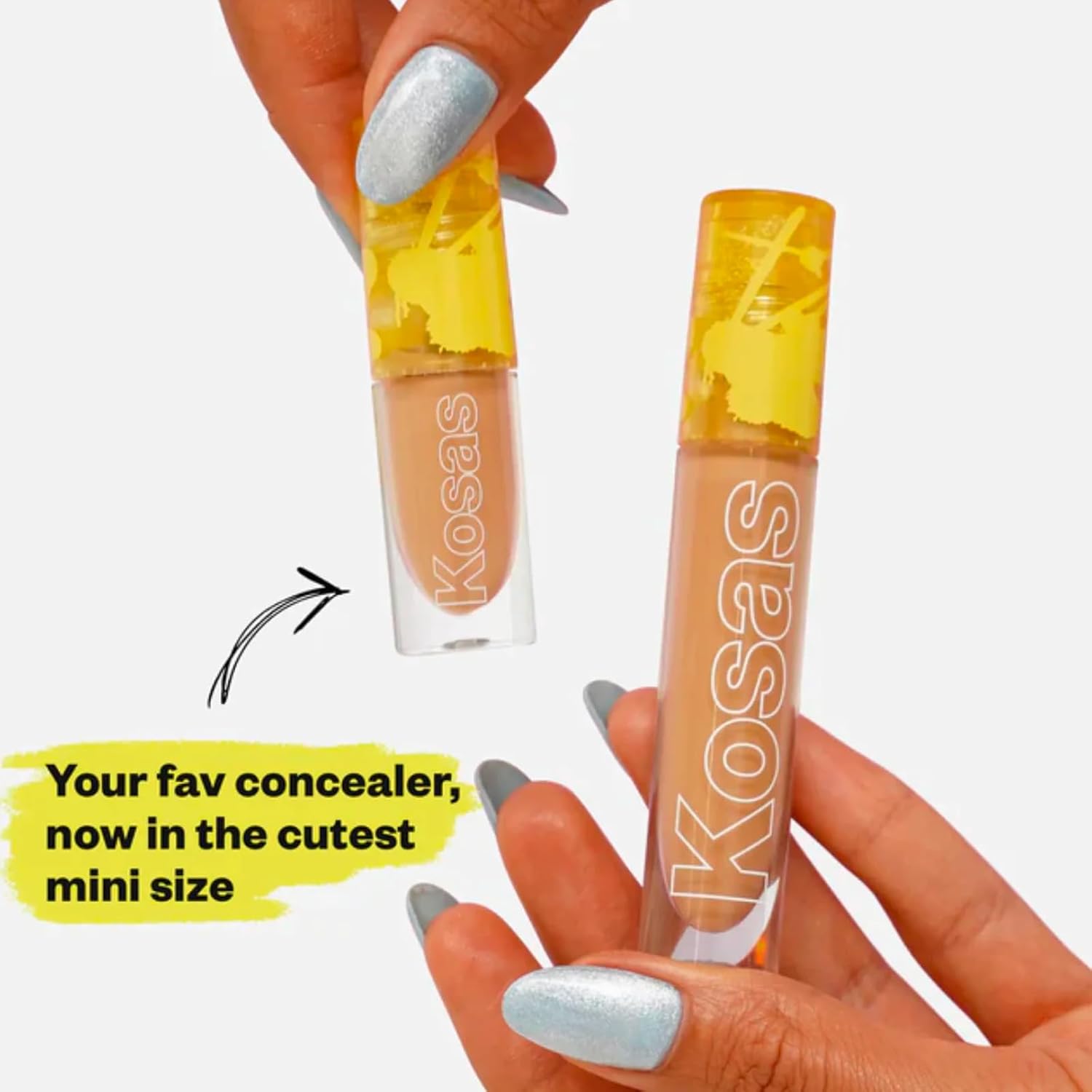 Kosas Mini corrector revelador  maquillaje de cobertura media, oculta ojeras debajo de los ojos, manchas oscuras y manchas (tono 04)