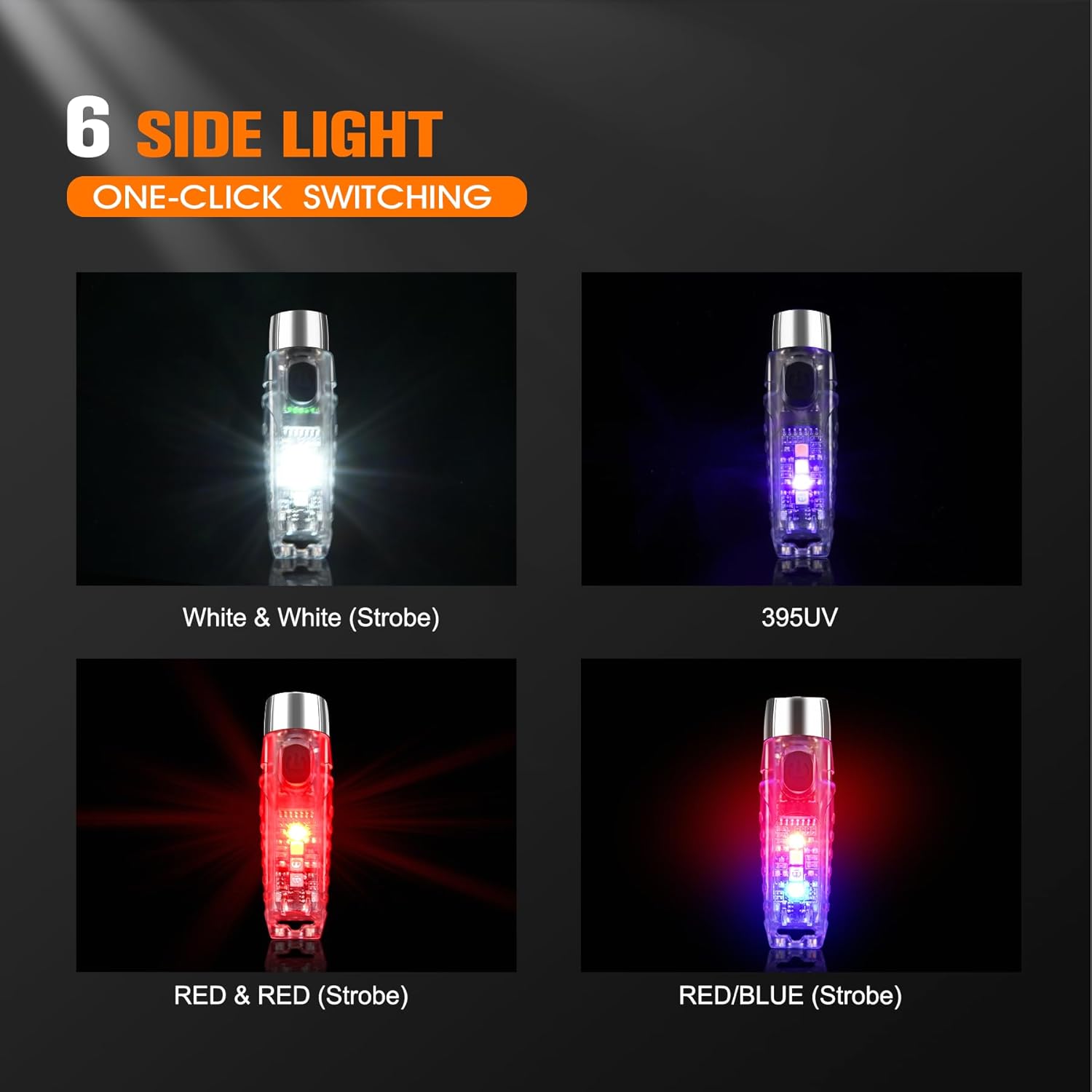 S12Plus – Linterna con llavero de 610 lúmenes altos, linterna de bolsillo EDC de alto lúmenes, mini linterna LED recargable USB C, linterna pequeña