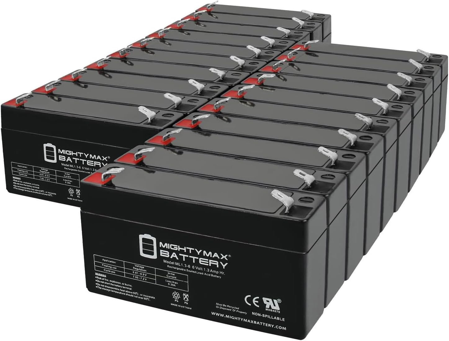 Mighty Max Battery Batería de repuesto SLA de 6V 1.3AH compatible con Peg Perego Ducati 1098-20 Pack