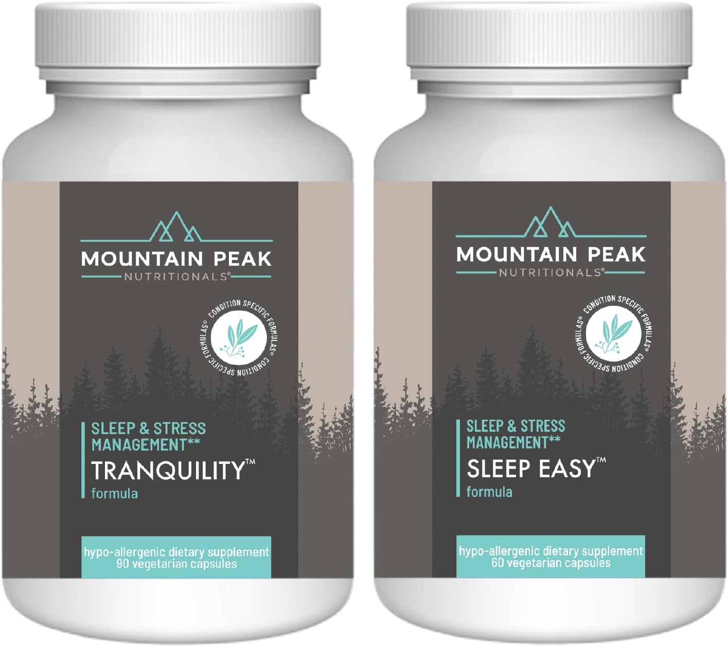 Mountain Peak Nutritionals Ultimate Sleep Bundle – Tranquility & Sleep Easy – Promueve un estado de ánimo tranquilo y relajado para un mejor