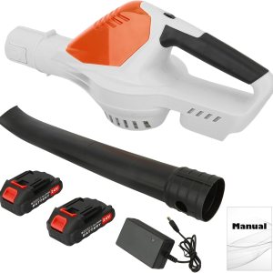 Soplador de hojas inalámbrico, soplador eléctrico de hojas con 2 baterías y cargador, soplador de hojas eléctrico de mano de 21 V, sopladores de Soplador de hojas inalámbrico, soplador eléctrico de hojas con 2 baterías y cargador, soplador de hojas eléctrico de mano de 21 V, sopladores de
