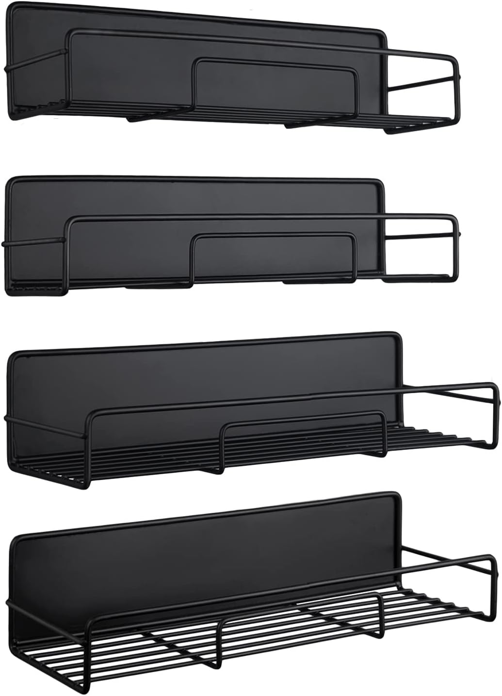 RedCall Paquete de 5 estantes magnéticos para refrigerador, estante magnético para especias para horno microondas, soporte para tarros de especias,