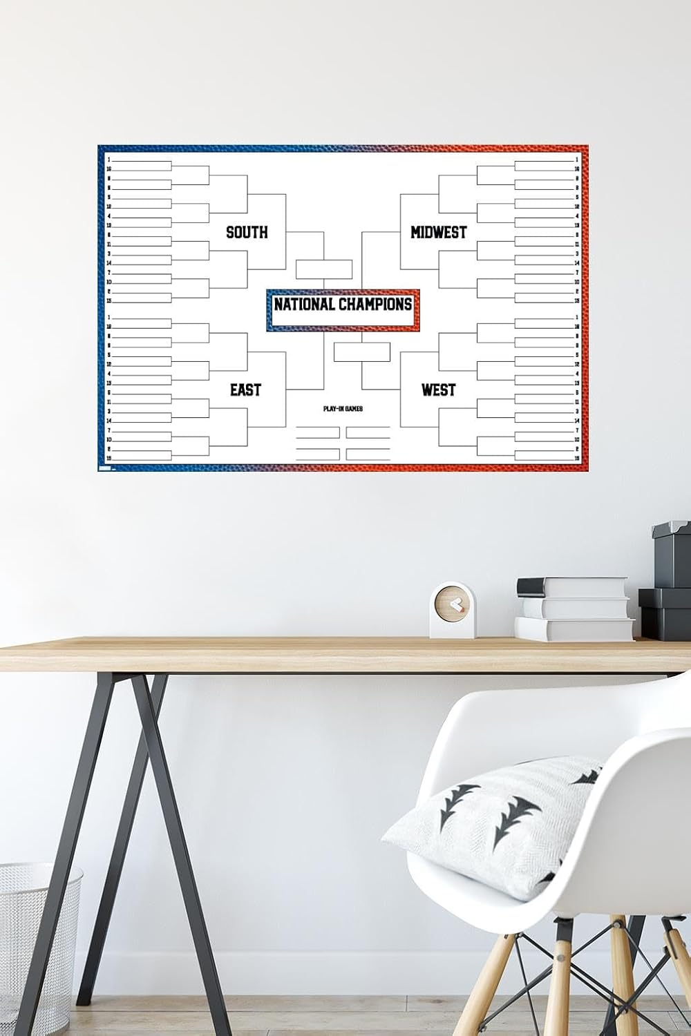 Trends International Collegiate – Póster de pared con soporte de equipo 68, 22.37 x 34.00 pulgadas, versión sin marco