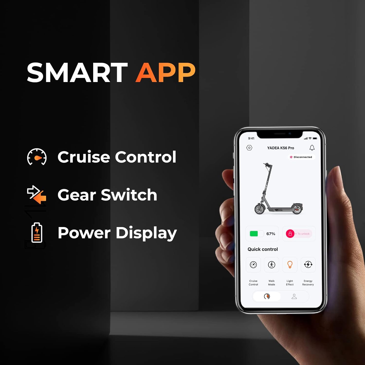Yadea Scooter eléctrico KS para adultos, motor KS6 de 500 W (Ver.KS3 300 W), 34 millas de largo alcance (versión KS3 12 millas) y 15.6 MPH (Ver.KS3