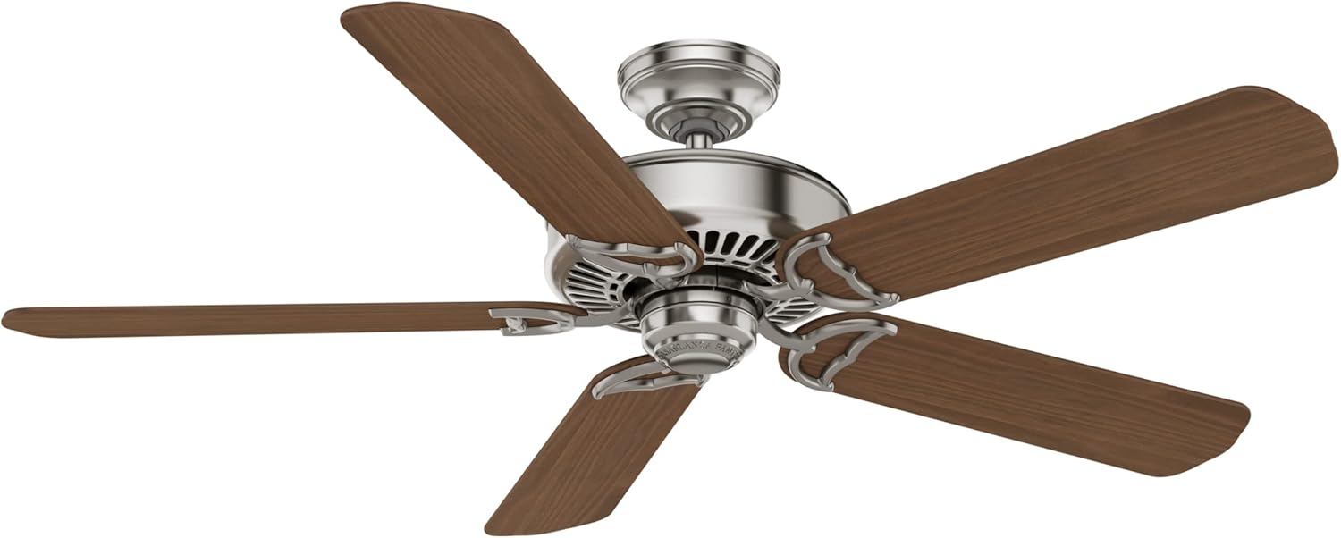 Casablanca Panama – Ventilador de techo para interiores con control de pared, níquel cepillado, tamaño grande