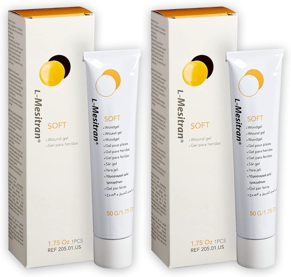Gel médico de miel para heridas, paquete de 2 pomadas menores, propiedades calmantes para heridas crónicas, agudas, superficiales y posoperatorias,
