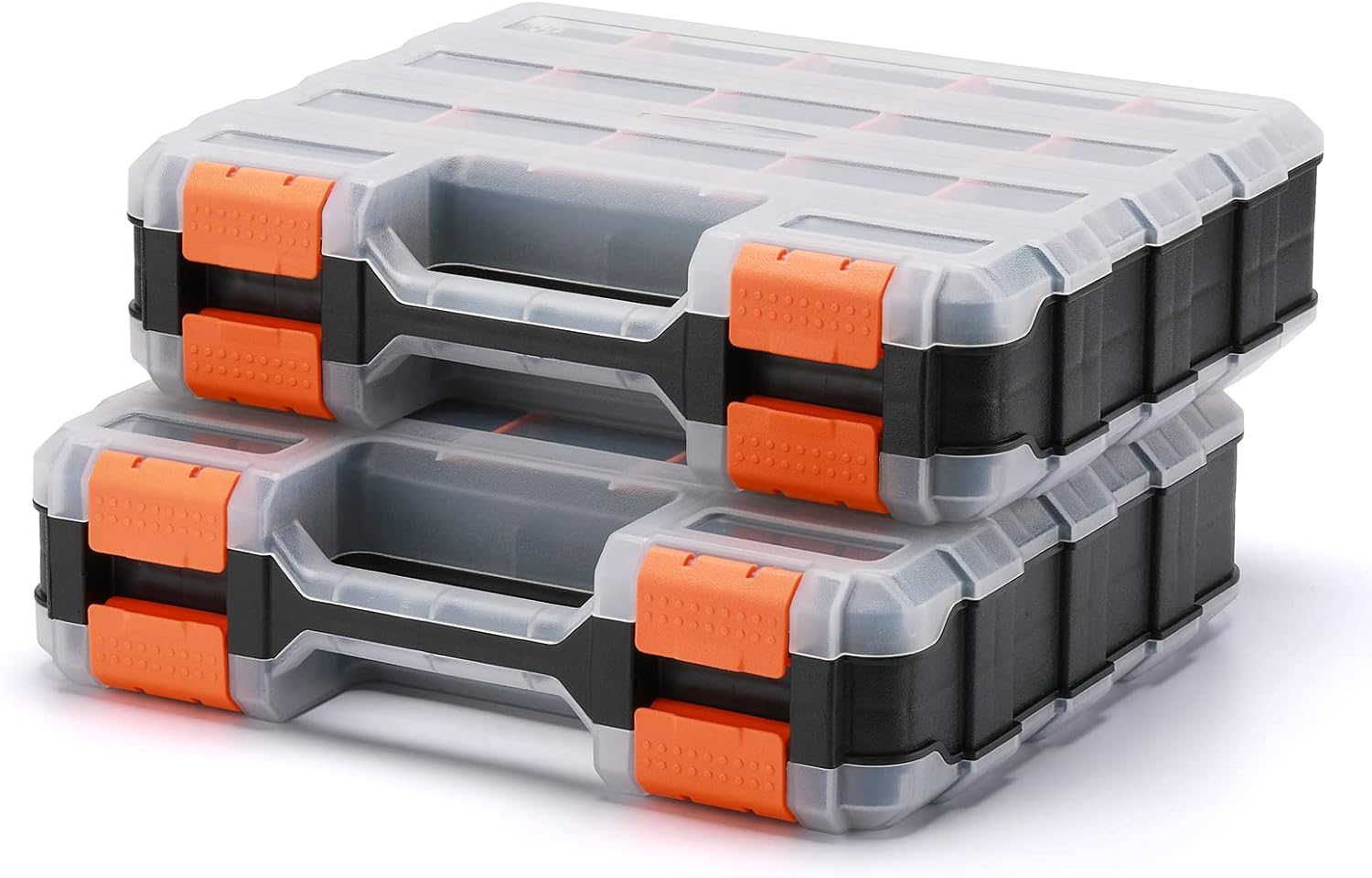 MIXPOWER Organizador de doble cara de 34 compartimentos con polímero resistente a los impactos y separadores de plástico extraíbles personalizables,