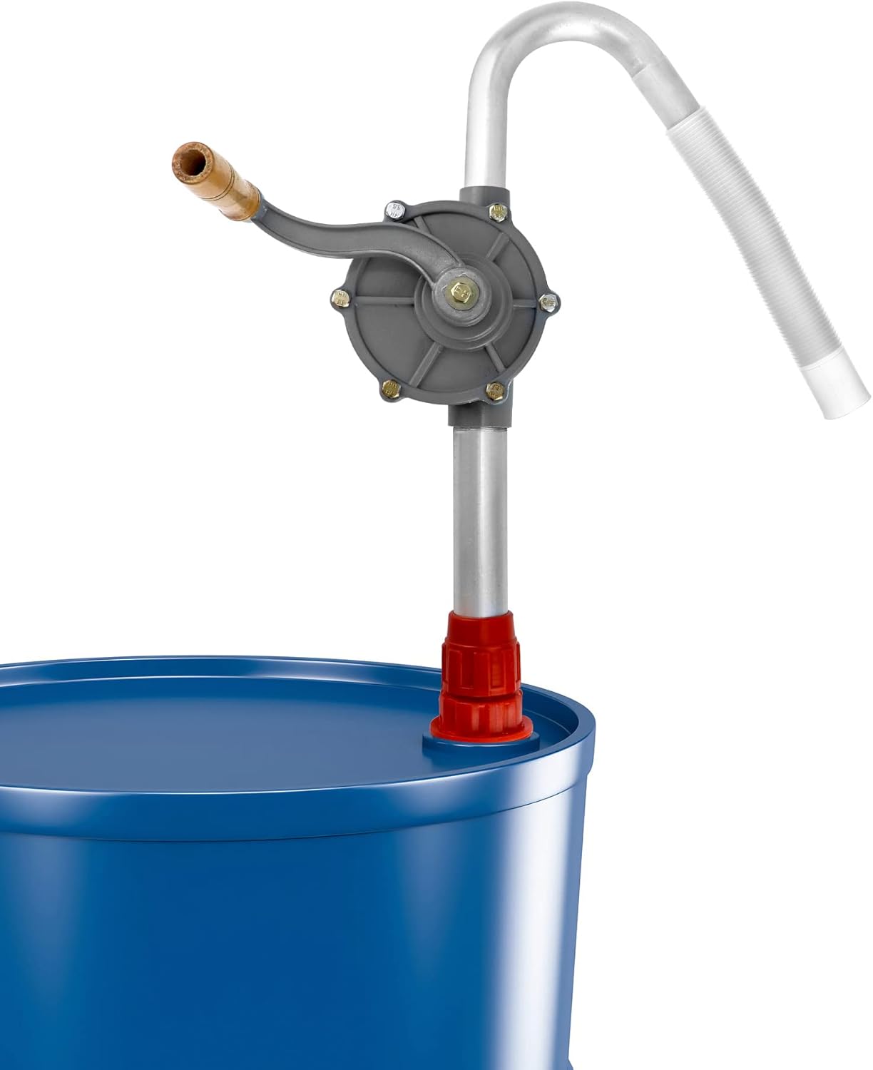 QWORK Dispensador universal de bomba de barril para transferencia de fluidos, bomba de tambor de aceite de acción de palanca, se adapta a