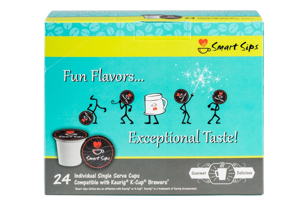 Smart Sips, capuchino de vainilla francesa  Cápsulas de capuchino gourmet  Para máquinas de elaboración Keurig K-cup  24 unidades  Rico y sabroso
