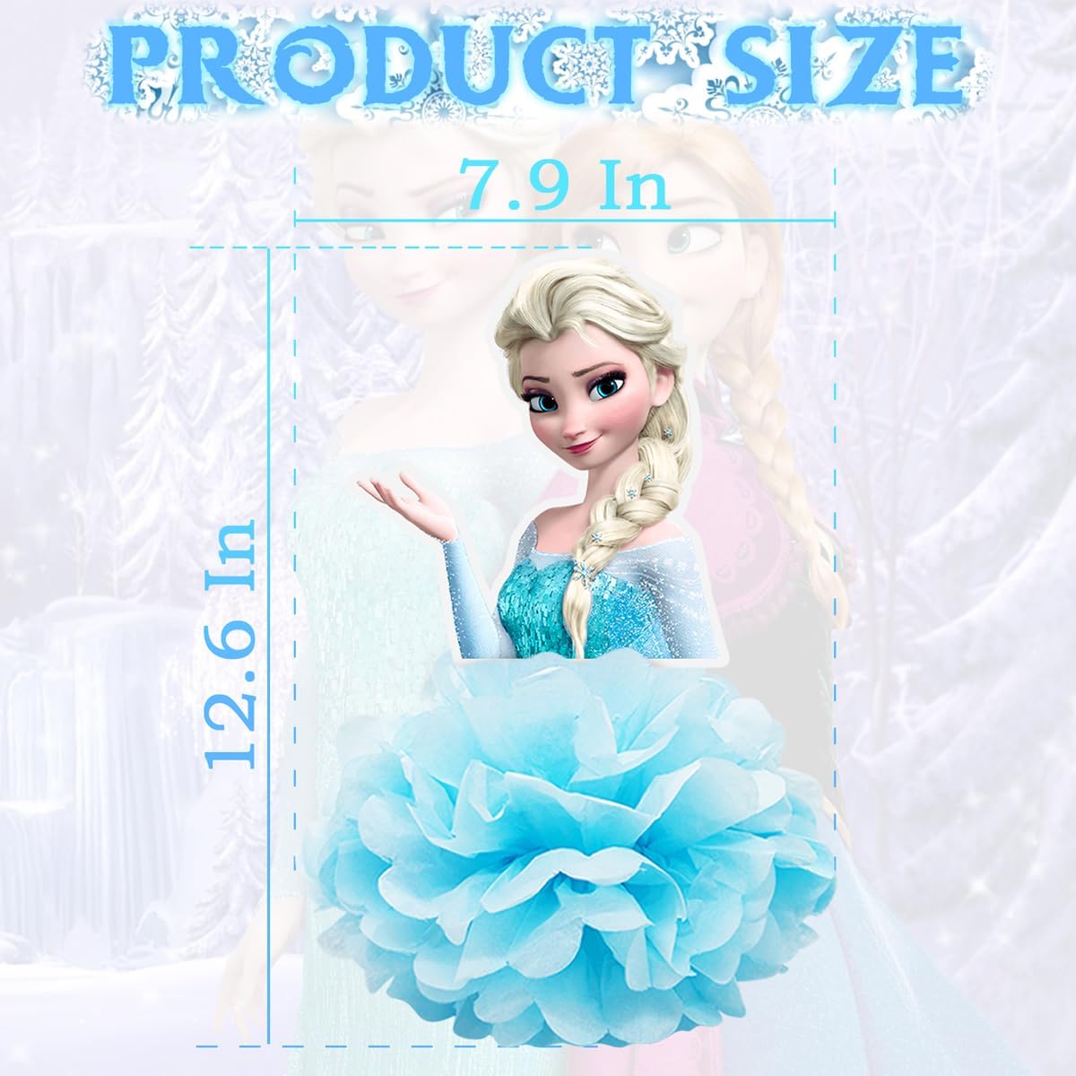 6pcs Frozen Honeycomb Centerpiece Party Supplies Mesas Decoraciones Papel Centros de mesa Decoración de mesa de cumpleaños Azul Blanco