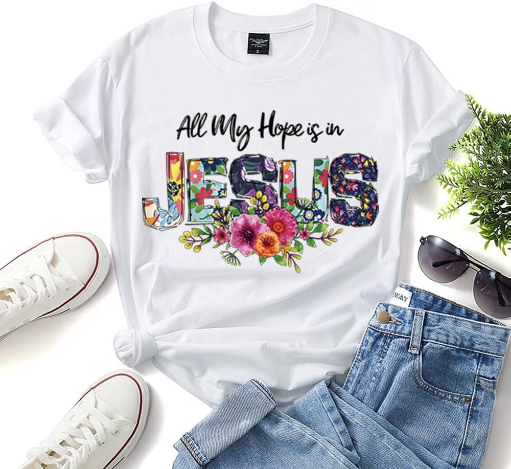 6 hojas de parches de transferencia de Jesús para planchar, decoración de prensa de calor, diseño de la letra de Jesús Dios, calcomanías de vinilo