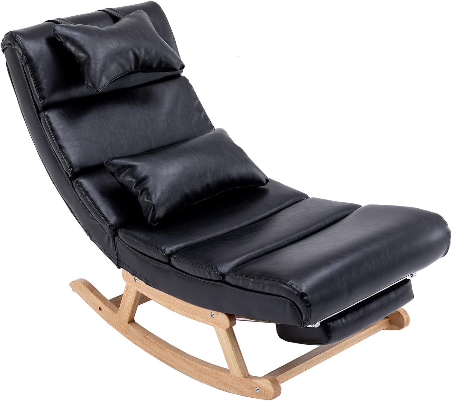 NIOIIKIT Silla mecedora moderna, silla deslizadora tapizada para guardería, silla mecedora decorativa con respaldo grande y pedal extraíble, silla