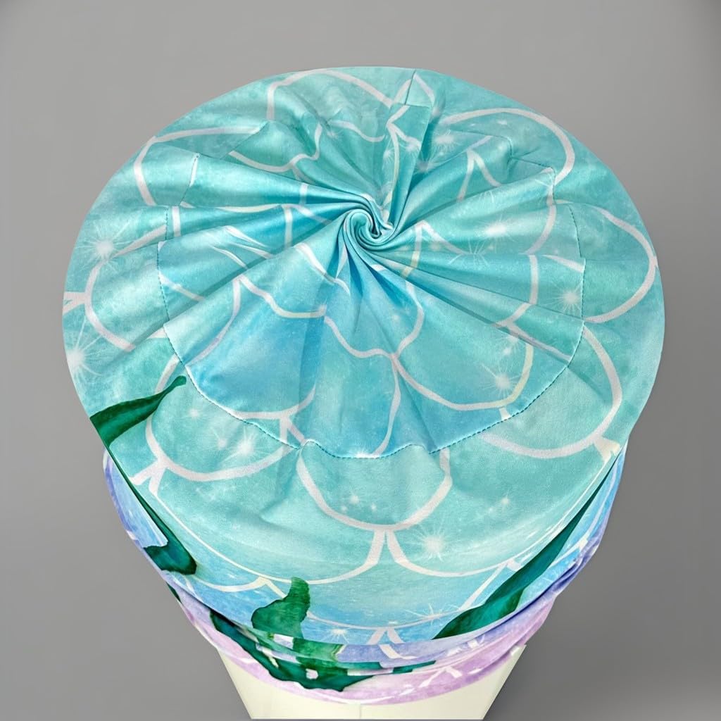Cubiertas de pedestal con temática de sirena subacuática, escamas de algas marinas con purpurina, baby shower, fiesta de primer cumpleaños,