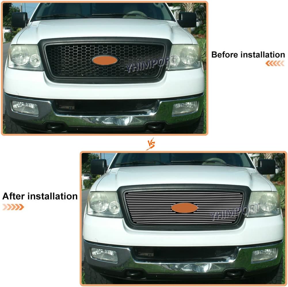 Insertos de parrilla de aluminio sólido para parrilla frontal estilo panal F150 2004 2005 2006 2007 2008