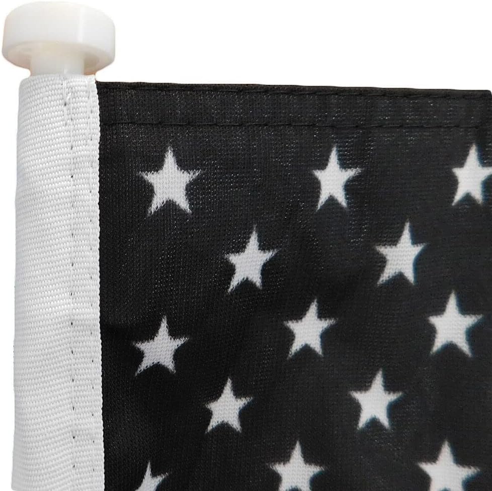 Premium 12 Pack 12×18 USA Thin Line Knitted 2-Sided 12″x18″ Car Flag FL8751 ()