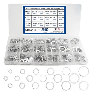 XINGYHENG 540 unids 18 Tamaño de aluminio plana arandela junta de sellado de arandela conjunto automotriz tapón de drenaje de aceite Junta para la XINGYHENG 540 unids 18 Tamaño de aluminio plana arandela junta de sellado de arandela conjunto automotriz tapón de drenaje de aceite Junta para la
