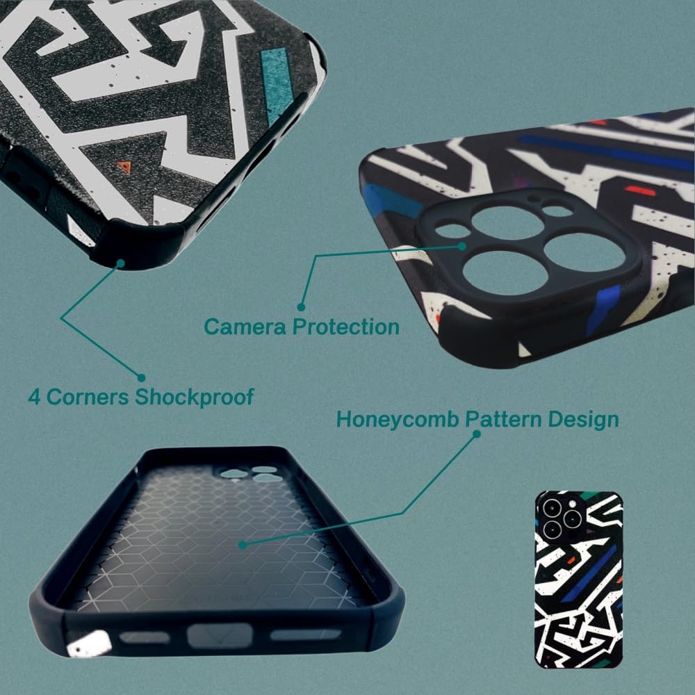 Funda para iPhone 13 Pro de piel sintética suave, a prueba de golpes, antideslizante, compatible con iPhone 13 Pro de 6.1 pulgadas (fría)