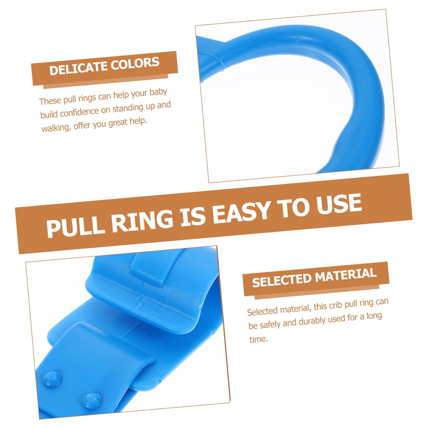 ABOOFAN 1 par bebé pull up anillo jugar gimnasio cuna tire anillo bebé caminar ejercicio bebé pie anillos cuna anillos colgante brazo fuerza anillo