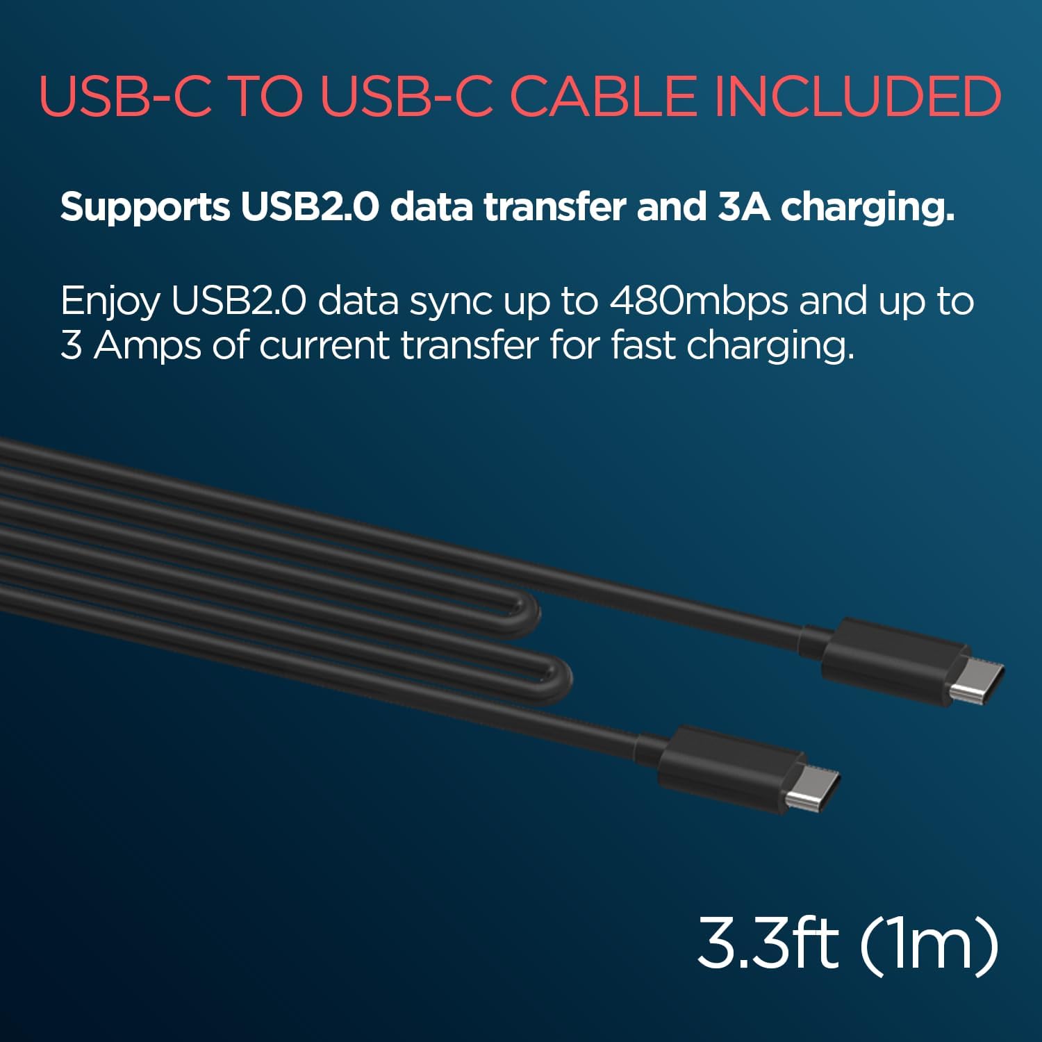 Motorola Cargador TurboPower Share de 50 W – Doble puerto USB-A y USB-C, potente USB-PD (suministro de energía) y salidas QC3.0 con cable USB-C de