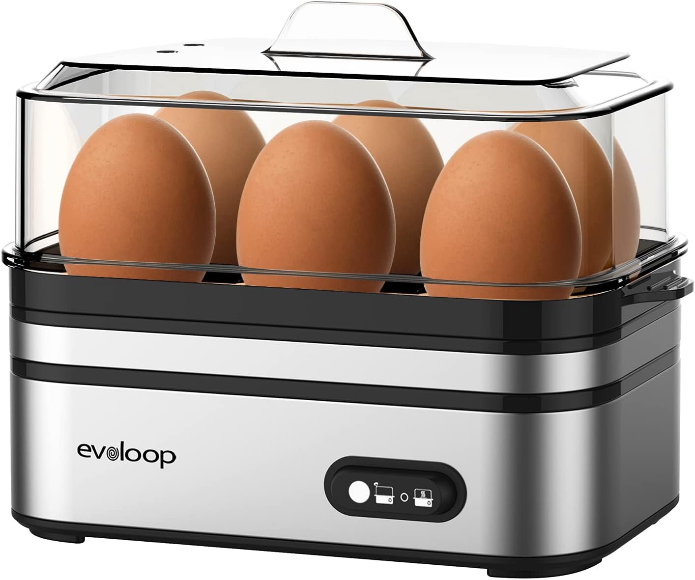 Rapid Egg Cooker eléctrico 6 huevos con hervidores eléctricos Evoloop 1.7L