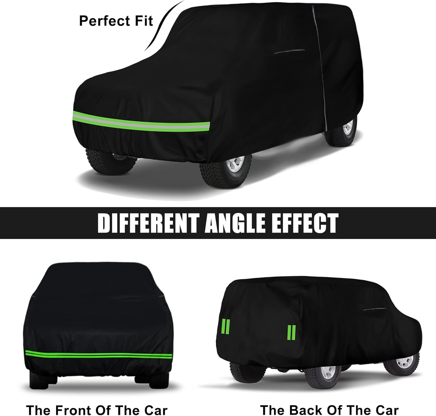 Funda impermeable para automóvil de repuesto para Toyota Land Cruiser FJ404142 210T 1960-1984 para todo tipo de clima, con puerta de cremallera,