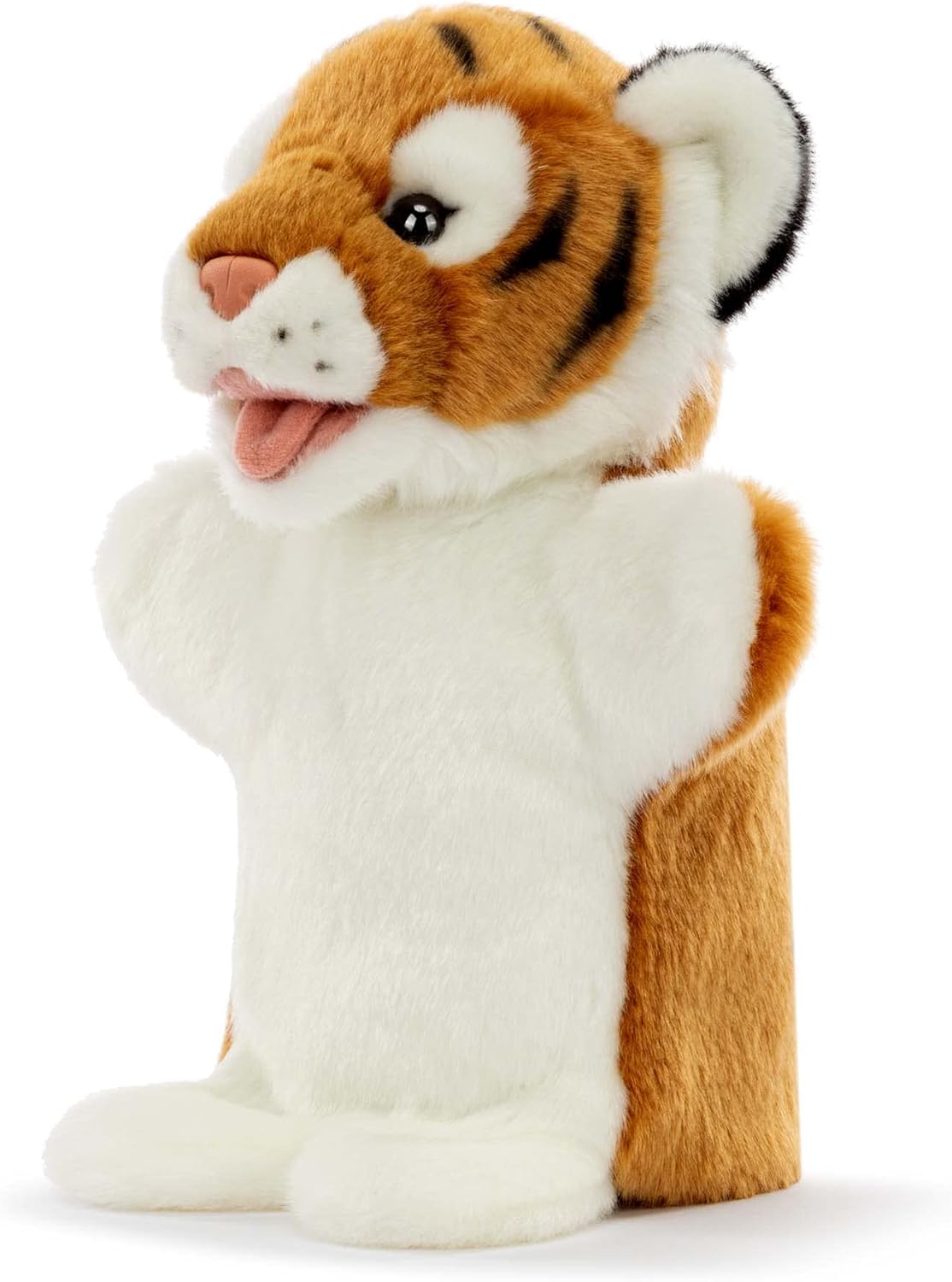 DEMDACO Animalcraft – Marioneta de peluche de peluche naranja y negro, 11 pulgadas