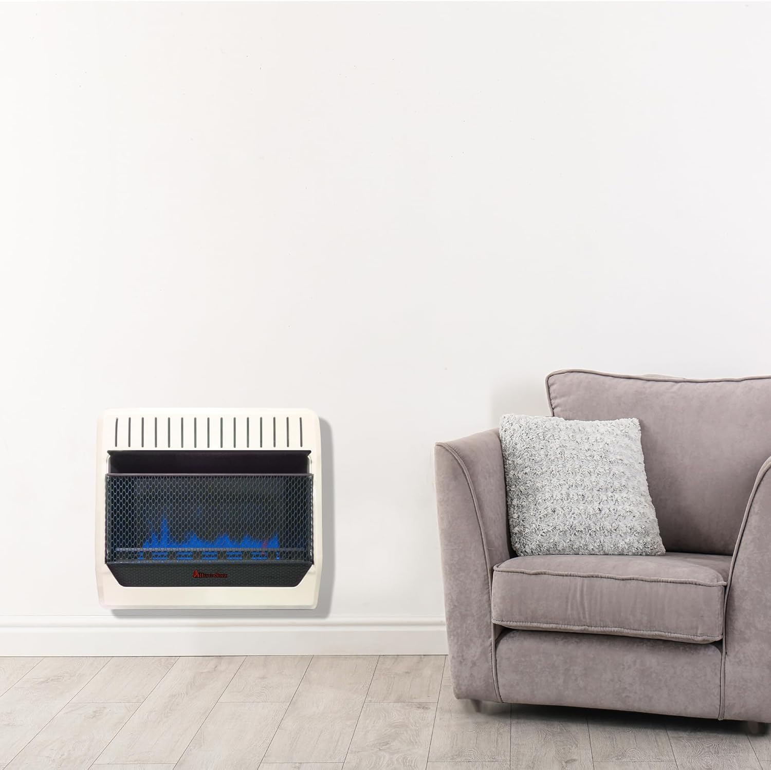 BF30T-BB – Calentador de espacio de llama azul de combustible dual sin ventilación con control de termostato para uso doméstico y oficina, 30000