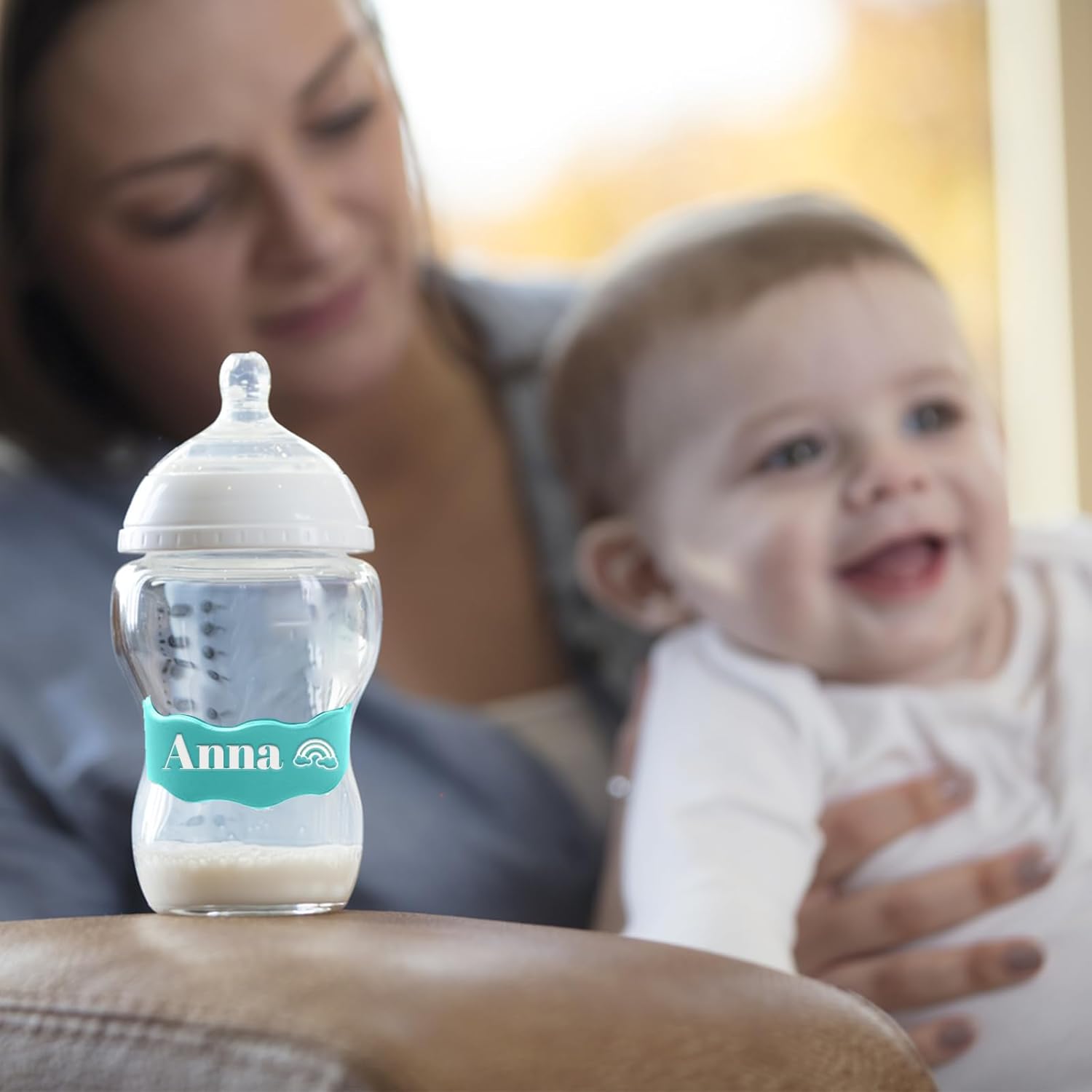 Etiquetas personalizadas con nombre para botellas de agua, etiquetas personalizadas para biberones de bebé, para guardería, escuela, resistentes al