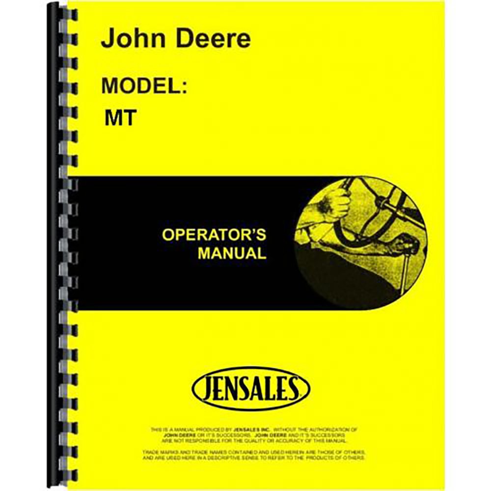 Nuevo manual de operadores de tractor para John Deere MT