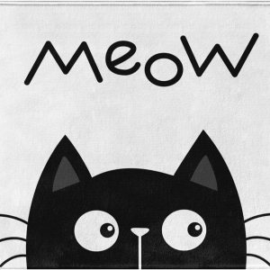 DADABULIU Alfombra de baño para baño, gatos, color blanco y negro, tapete de espuma viscoelástica, antideslizante, para el suelo, alfombra pequeña, DADABULIU Alfombra de baño para baño, gatos, color blanco y negro, tapete de espuma viscoelástica, antideslizante, para el suelo, alfombra pequeña,