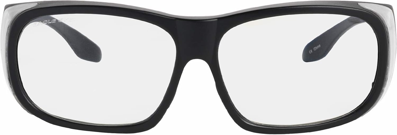 Eagle Eyes FitOn DigiTec – Gafas de computadora con bloqueo de luz azul, se pueden usar sobre anteojos recetados, anteojos de lectura, gafas RX,
