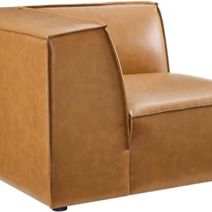 Modway Restore – Sofá modular de cuero vegano, 40.5 x 40.5 x 28, marrón Modway Restore – Sofá modular de cuero vegano, 40.5 x 40.5 x 28, marrón