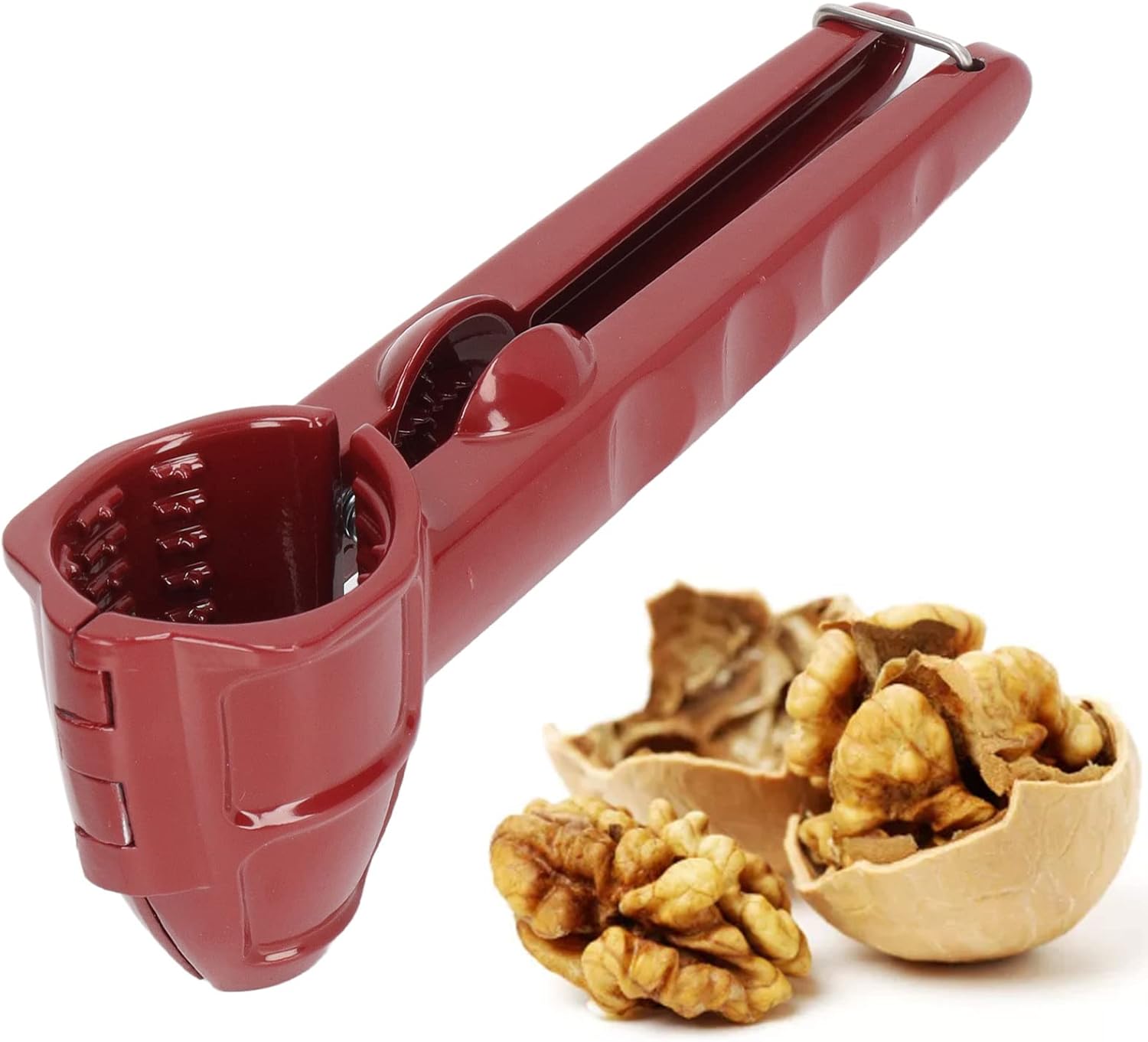 Herramienta de cascanueces, abridor de nueces rojas, cáscara de cascanueces de aluminio, cáscara de nuez fina pulida, abridor de tuercas
