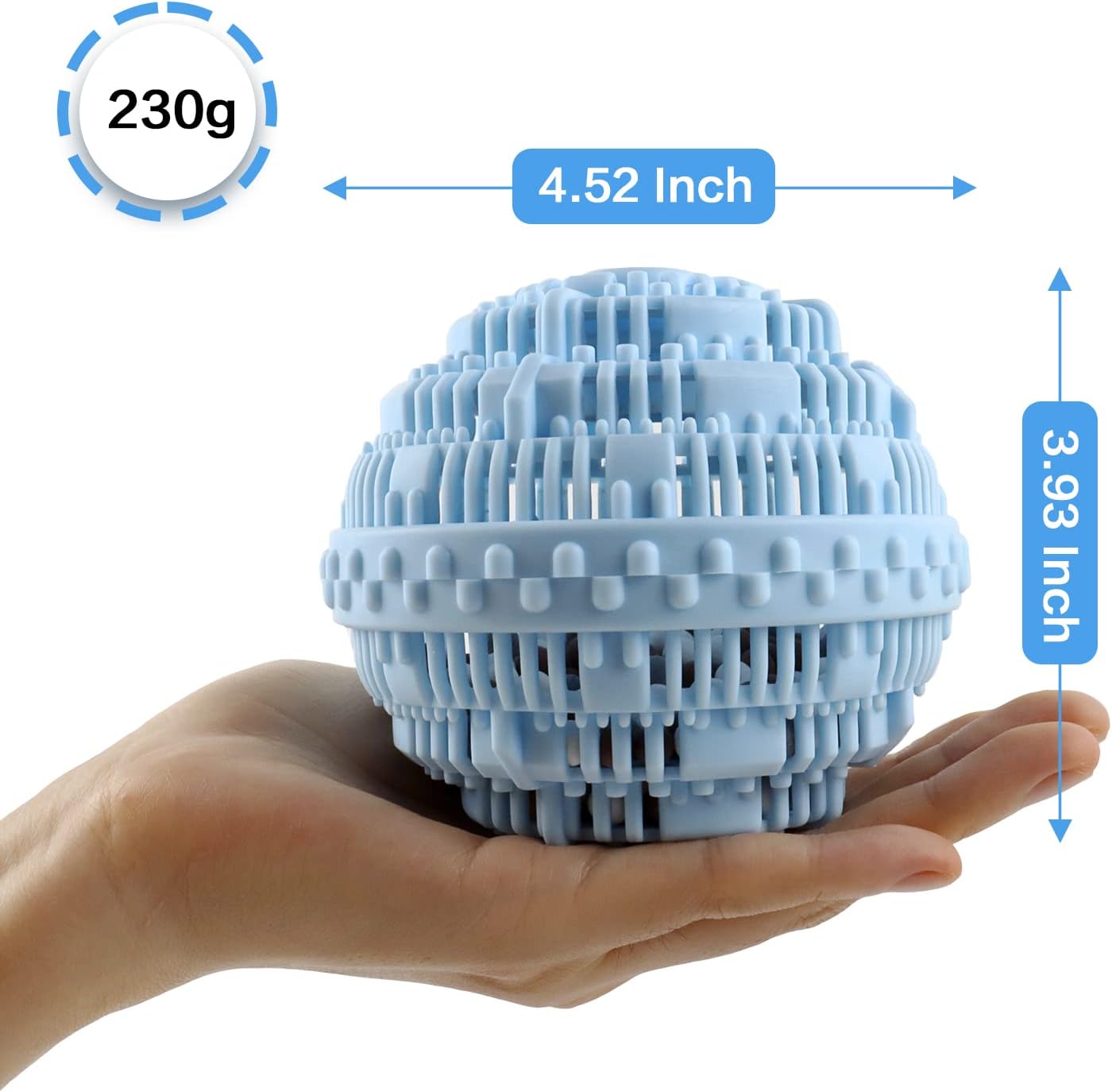 Pelotas de lavandería de 4 piezas, bolas de detergente natural no químico para lavadora, bola de lavado ecológica y alternativa de detergente para
