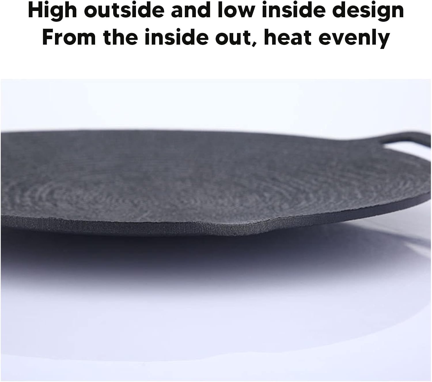 Luqeeg Parrilla antiadherente para barbacoa coreana con asas dobles, plancha de cocción rápida y uniforme para cocinar, camping, picnic, playa,