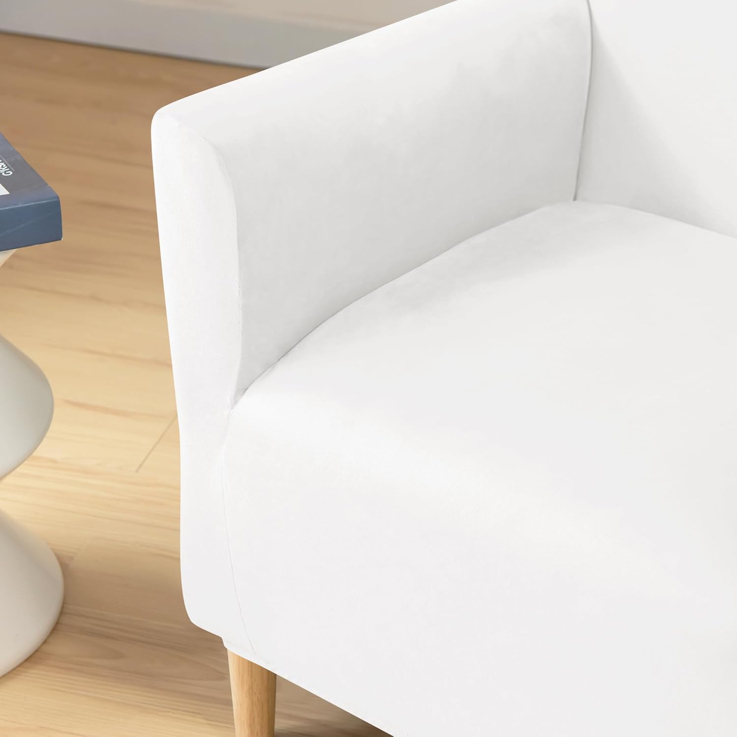 LiveGo Fundas para sillón de banquete, fundas de terciopelo de lujo para silla con brazos, fundas elásticas para sillas para sala de estar, funda