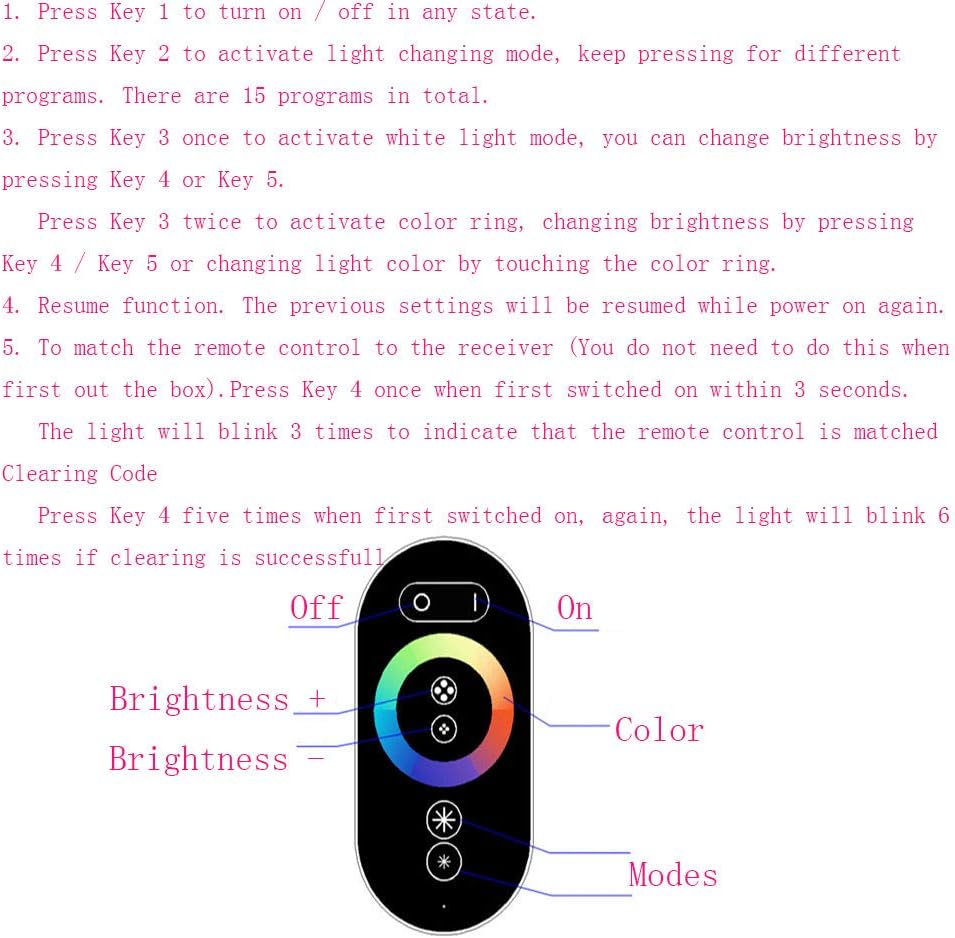Xunata Tira de luces LED de neón, 12 V RGB 5050 luces de neón con control remoto RF, tira de luz de neón regulable que cambia de color, tira de