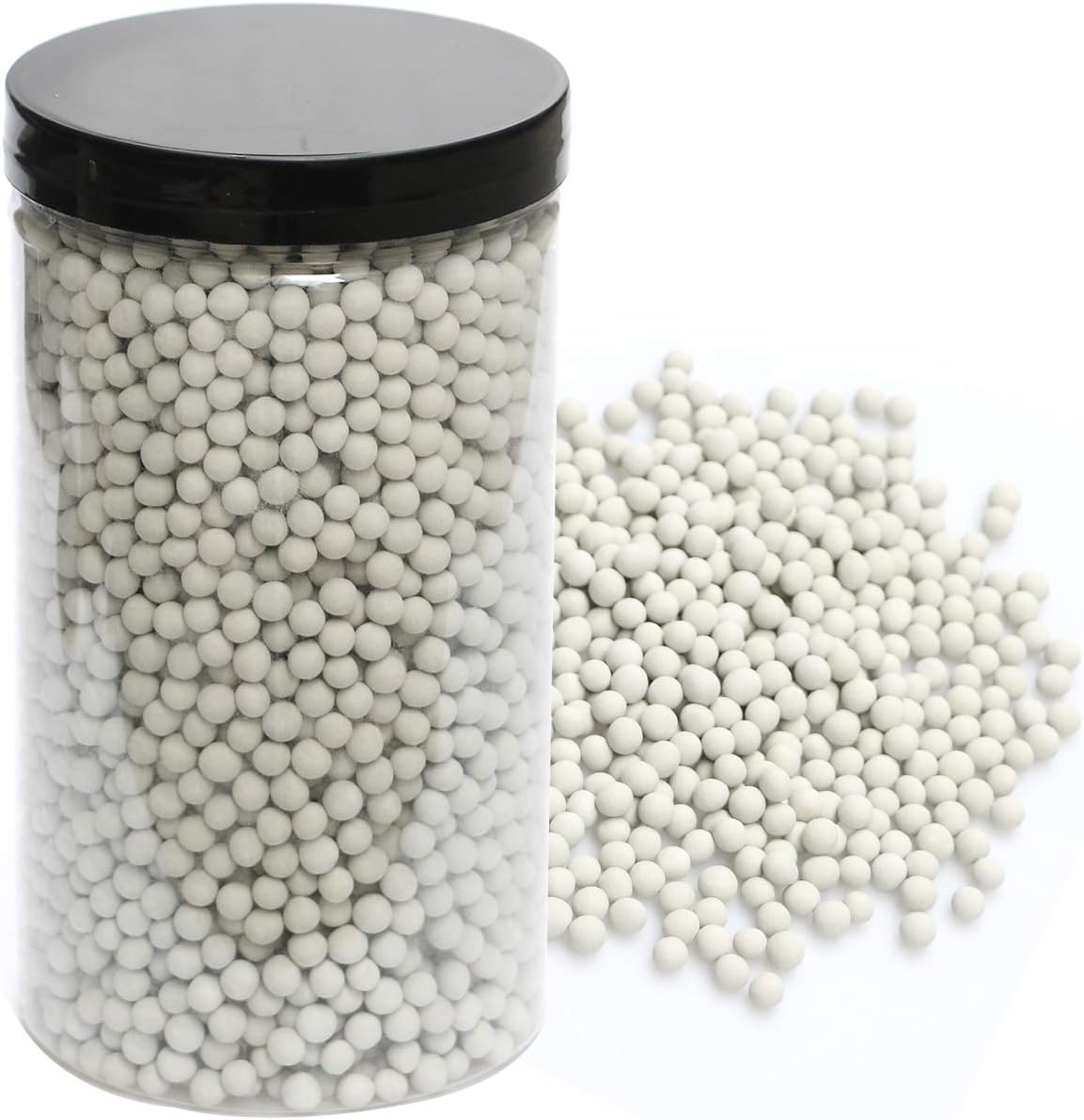 wohohoho – Mini guijarros de arcilla hidropónica blanca de 2.2 libras, bolas de cerámica hidráulica mejoradas de 0.118 a 0.18 pulgadas, rocas