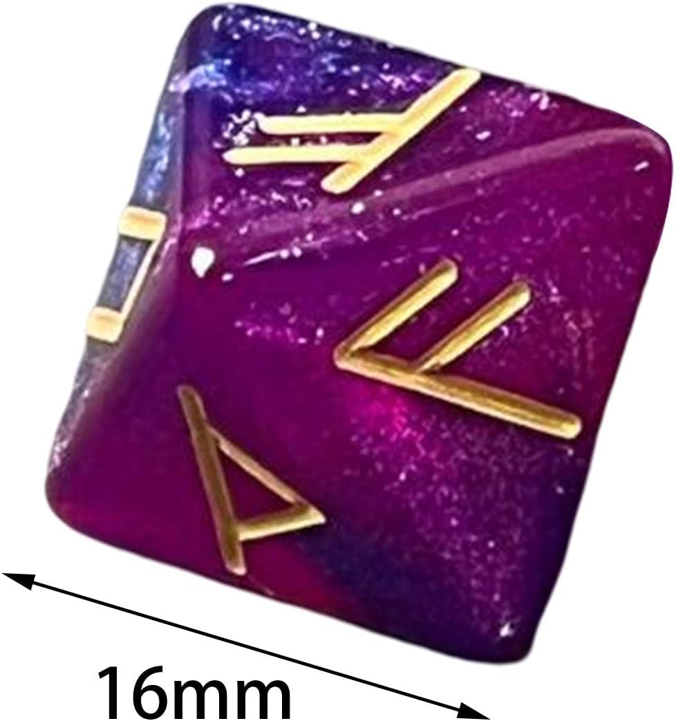 DYNWAVE Juego de 3 dados de acrílico de 12 caras, juego de mesa de dados poliédricos surtidos para juegos de rol, accesorio de adivinación, violeta