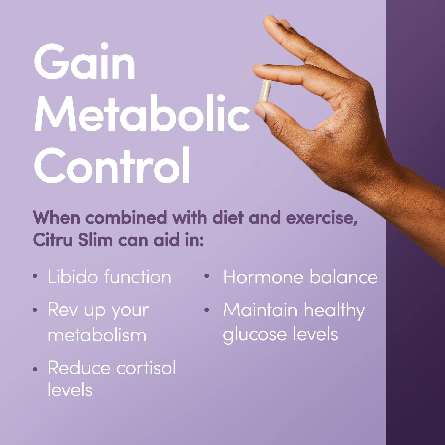 Citru Slim 200 mg – 90 cápsulas de control del apetito*, niveles de energía mejorados* y apoyo al metabolismo*, suministro para 30 días