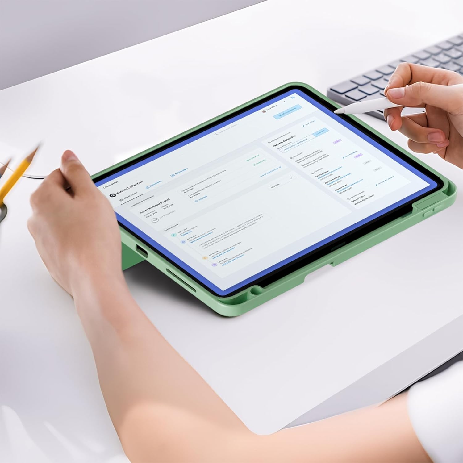 ZOVEEK Funda para iPad Pro de 11 pulgadas de 43221 generación con soporte para lápices, funda inteligente tipo folio para iPad Pro de 11 pulgadas
