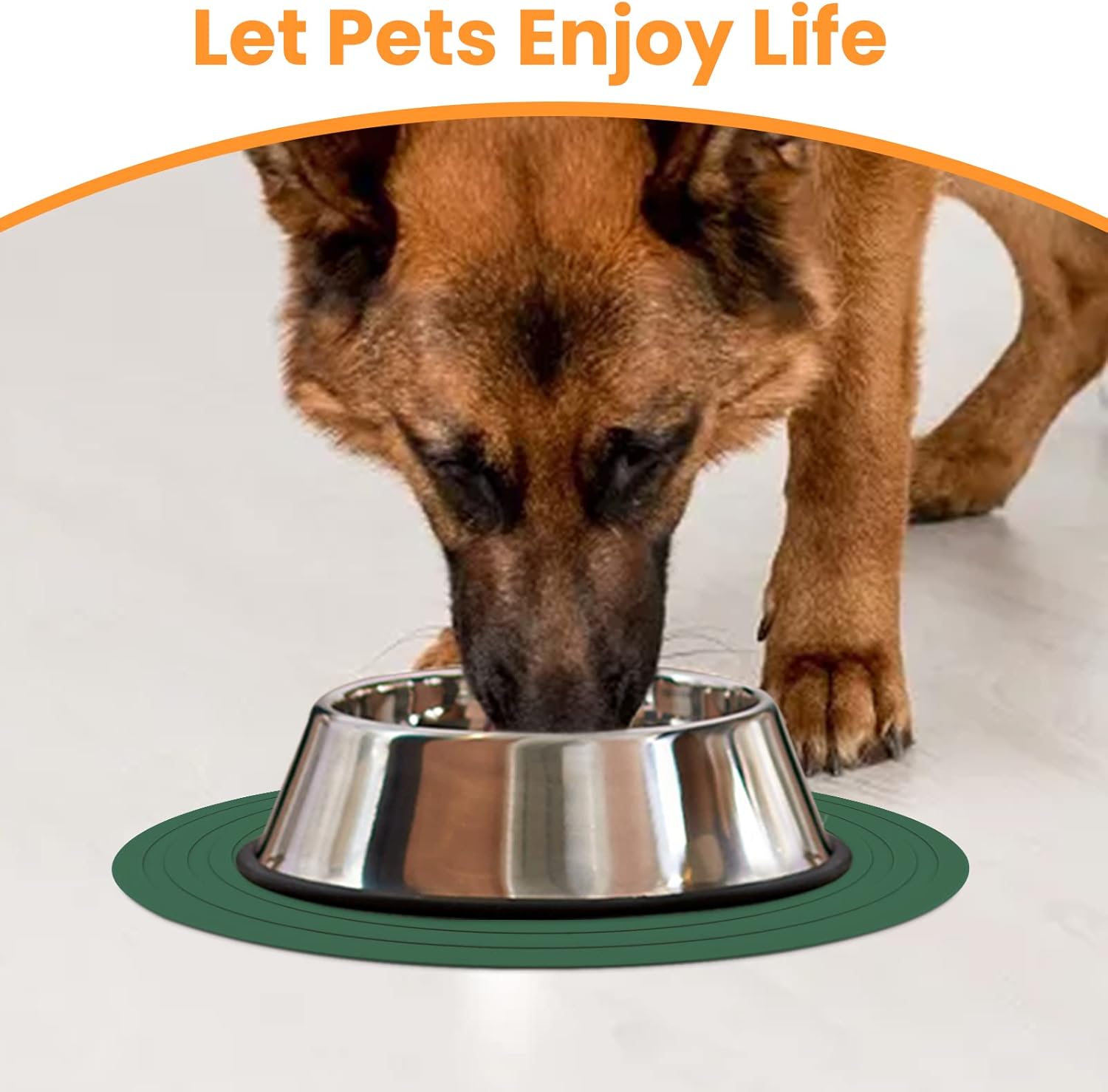 Ptlom 2 manteles individuales para mascotas para perros y gatos, tapete de silicona impermeable para alimentos y agua, tapete para mascotas pequeño,