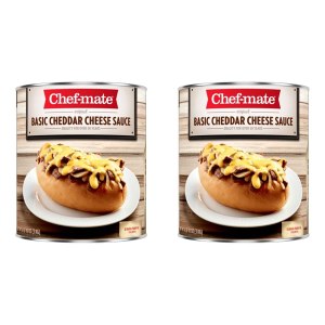 Chef-mate Salsa básica de queso cheddar, comida enlatada para macarrones con queso, 6 libras 10 onzas (#10 latas a granel) (paquete de 2) Chef-mate Salsa básica de queso cheddar, comida enlatada para macarrones con queso, 6 libras 10 onzas (#10 latas a granel) (paquete de 2)