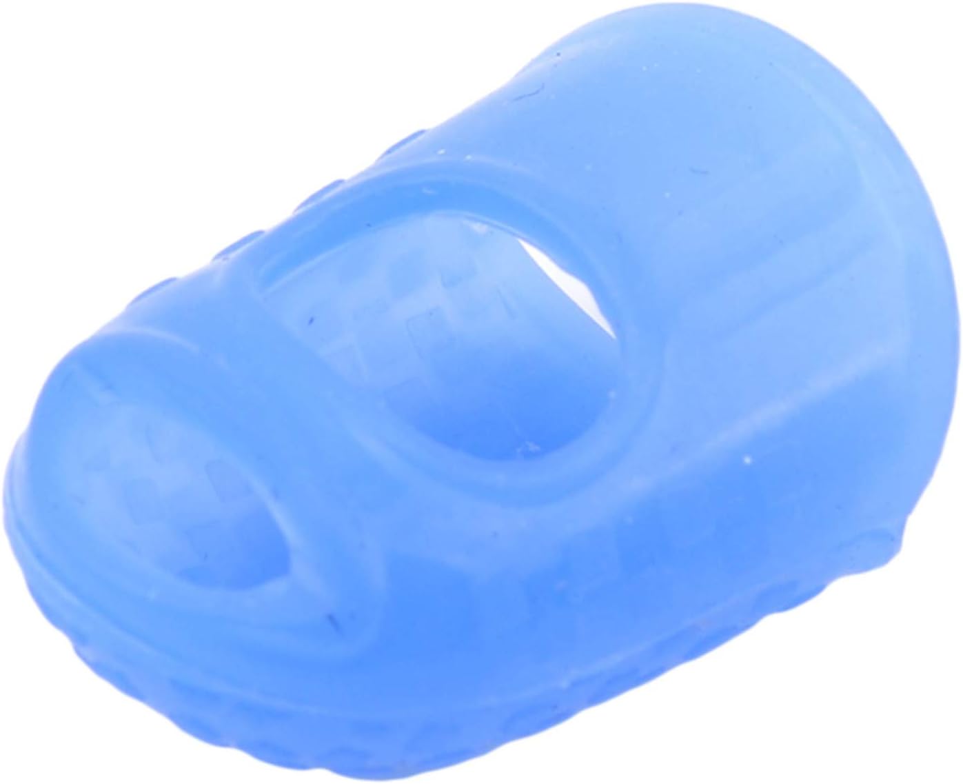 Hsakess – 5 protectores de dedos de guitarra, protectores de dedos de silicona para guitarra, transpirables, color azul oscuro