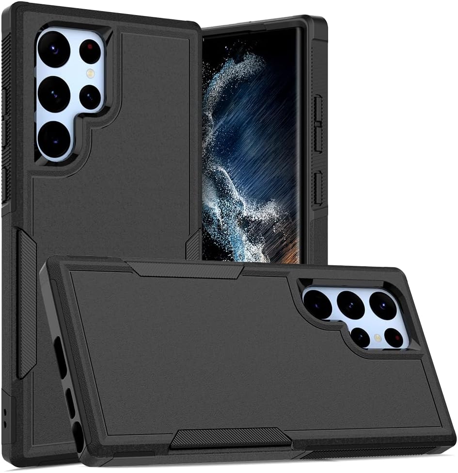 Funda para Samsung Galaxy S22 Ultra – Funda protectora a prueba de golpes, fuerte y duradera, color negro