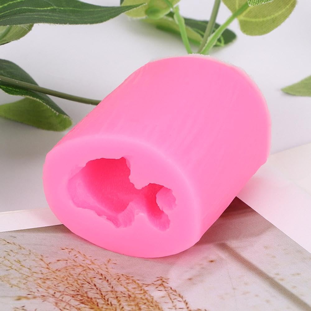 Molde de silicona para gatos 3D, mini molde de jabón para gatito, lindo molde de vela de gato, para bricolaje, galletas, fondant, pastel,