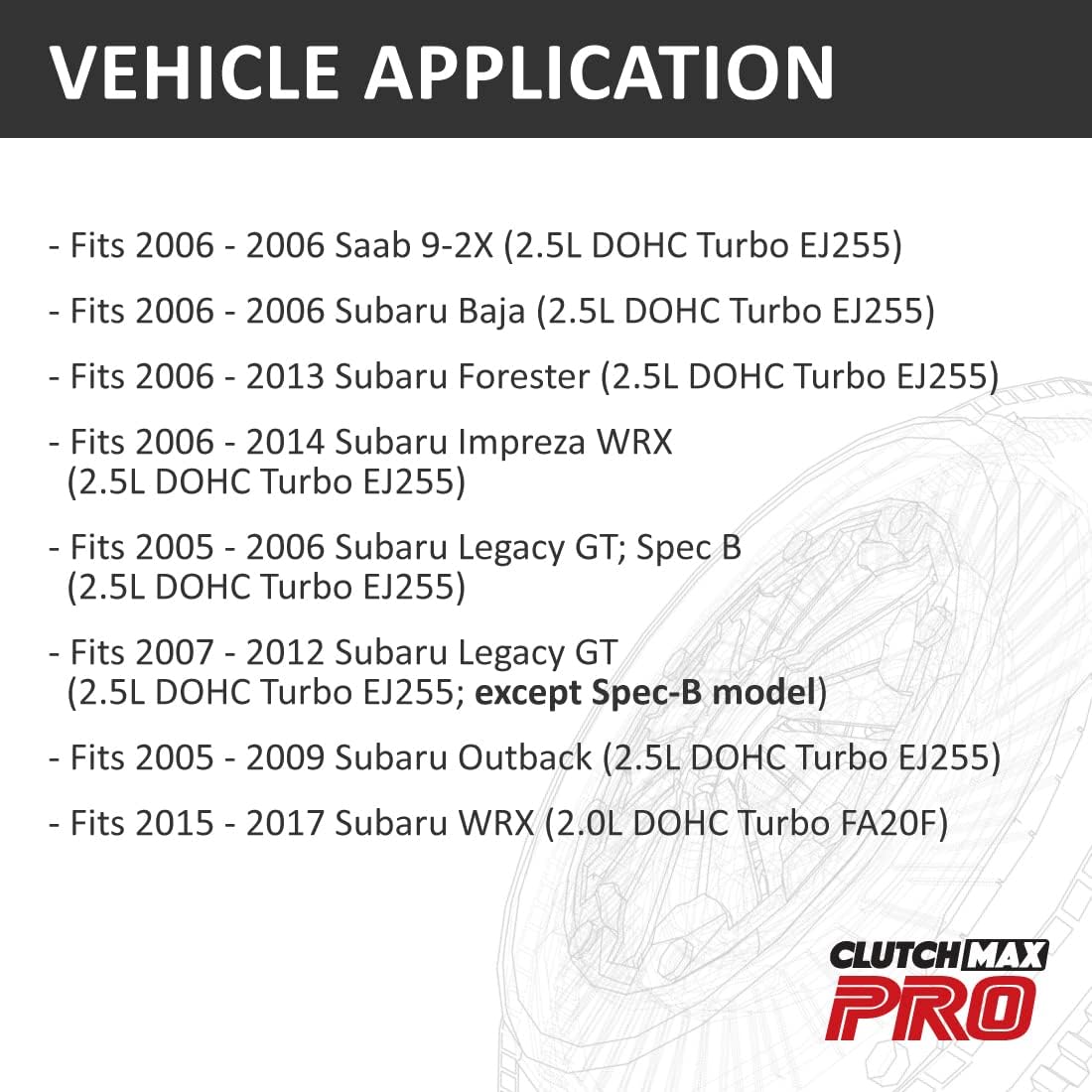 ClutchMax PRO Performance Stage 4 – Placa de disco de embrague con herramienta de alineación compatible con Saab 9-2X Subaru Impreza WRX Legacy GT