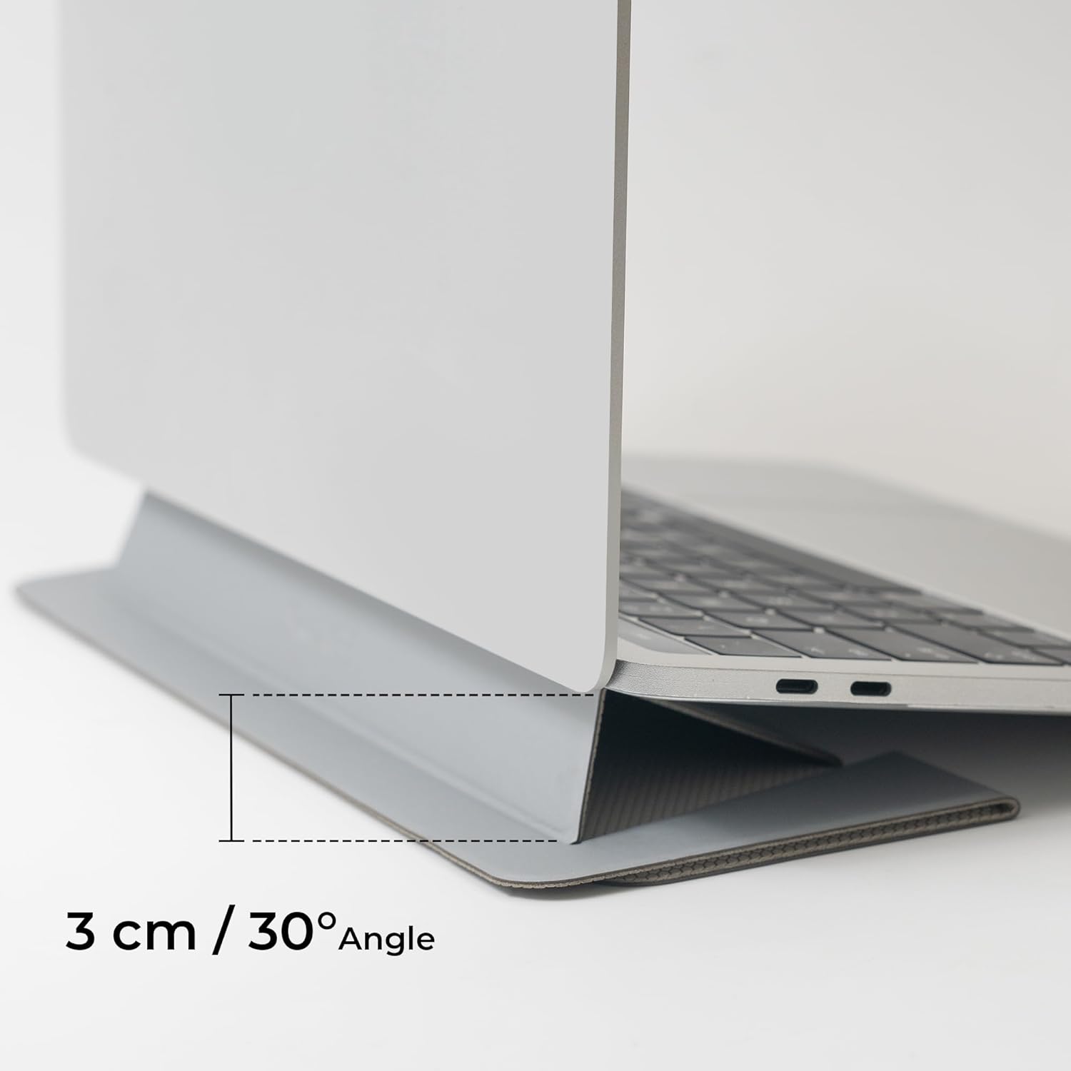 SenseAGE Soporte plano, portátil y plegable, soporte ligero para computadora portátil, soporte ergonómico antideslizante para computadora portátil